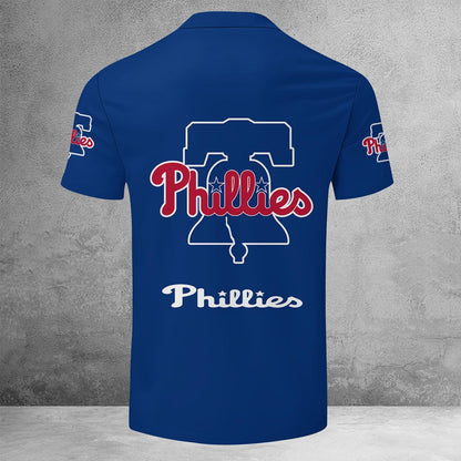 LIMITED EDITION - NEW CUSTOMIZED MLB11 PPS PHILADELPHIA PHILLIES ZIP POLO SHIRT