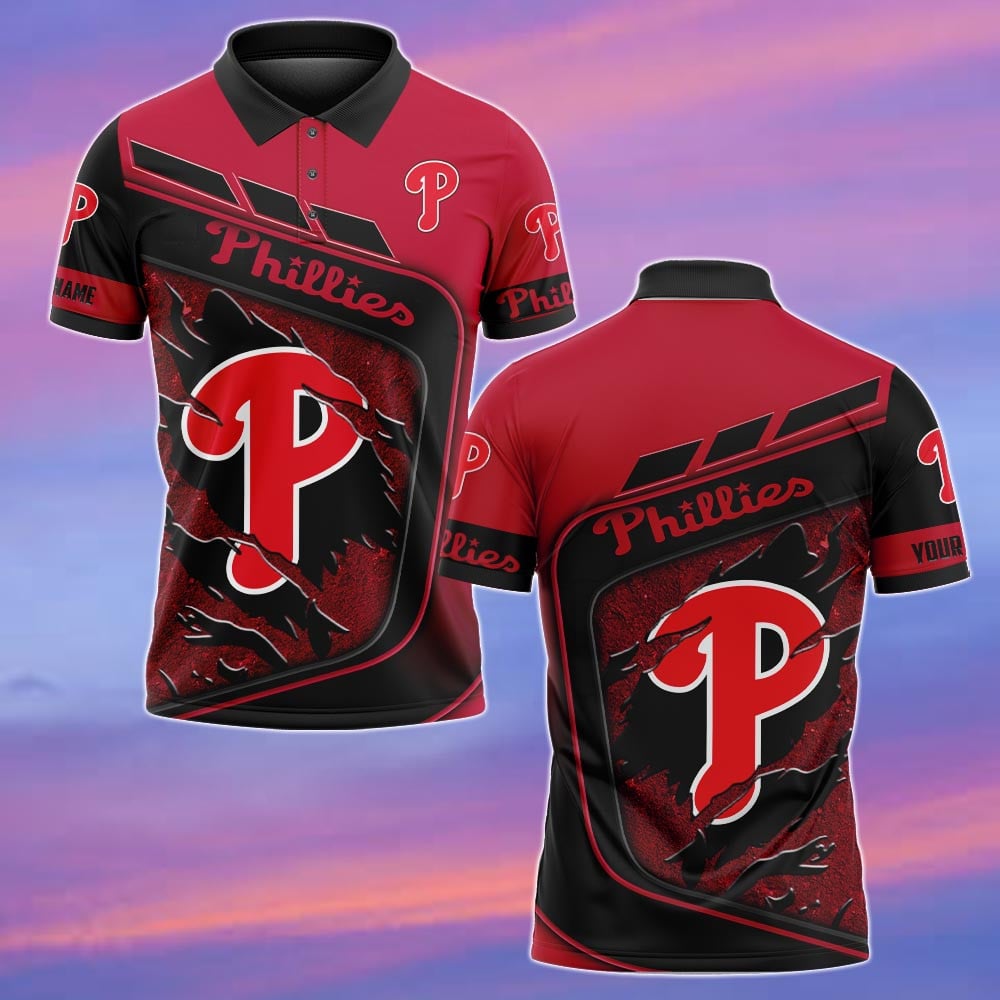 LIMITED EDITION - NEW CUSTOMIZED MLB11 PPS PHILADELPHIA PHILLIES POLO SHIRT
