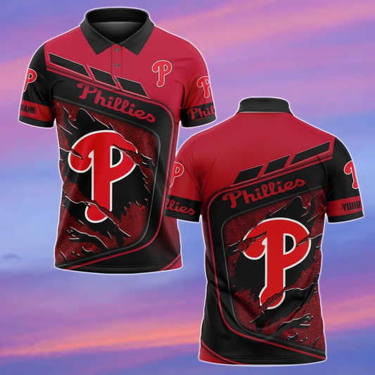 LIMITED EDITION - NEW CUSTOMIZED MLB11 PPS PHILADELPHIA PHILLIES POLO SHIRT
