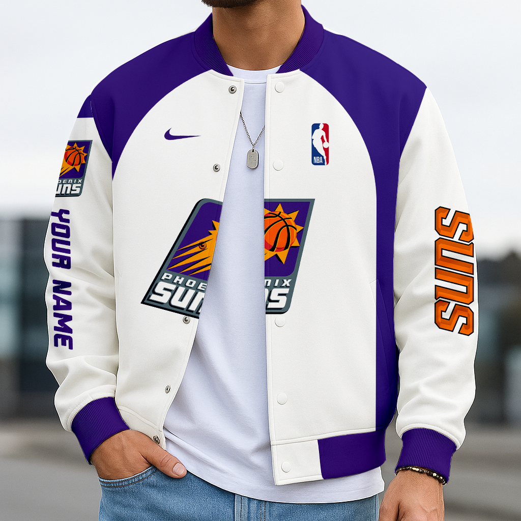LIMITED EDITION - NEW CUSTOMIZED NBA21 PS PHOENIX SUNS BASEBALL JACKET
