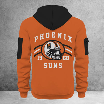 LIMITED EDITION - NEW CUSTOMIZED NBA21 PS PHOENIX SUNS QUARTER ZIP HOODIE
