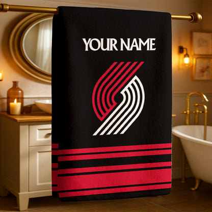 LIMITED EDITION - NEW CUSTOMIZED NBA22 PT PORTLAND TRAIL BLAZERS BEACH & BATH TOWEL