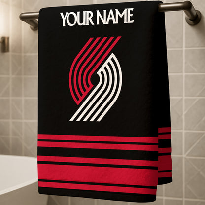 LIMITED EDITION - NEW CUSTOMIZED NBA22 PT PORTLAND TRAIL BLAZERS BEACH & BATH TOWEL