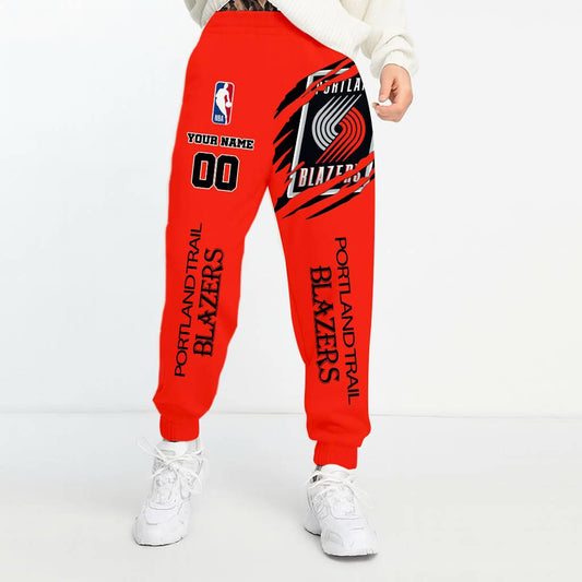 LIMITED EDITION - NEW CUSTOMIZED NBA22 PT PORTLAND TRAIL BLAZERS UNISEX LONG PANTS