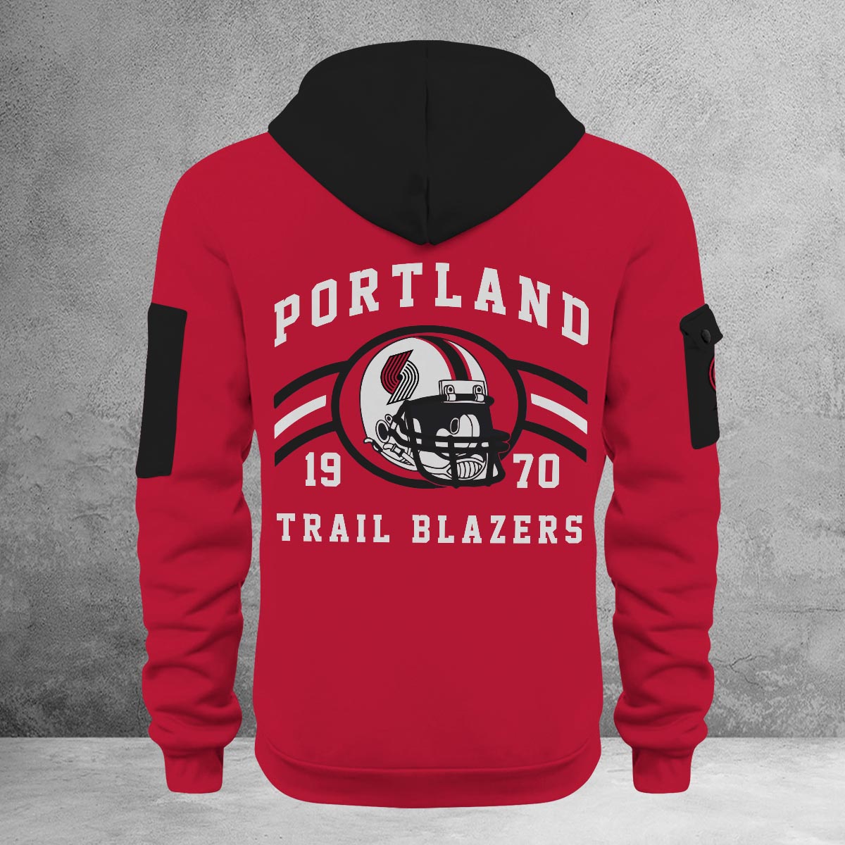 LIMITED EDITION - NEW CUSTOMIZED NBA22 PT PORTLAND TRAIL BLAZERS QUARTER ZIP HOODIE
