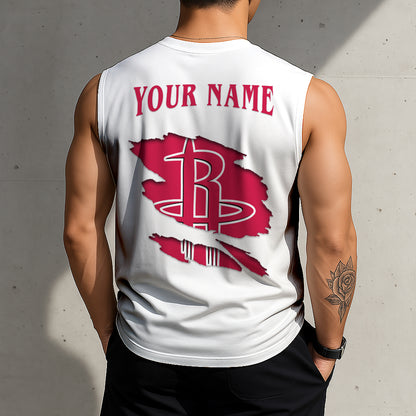 LIMITED EDITION - NEW CUSTOMIZED NBA07 HR HOUSTON ROCKETS TANKTOP & GYM SHIRT