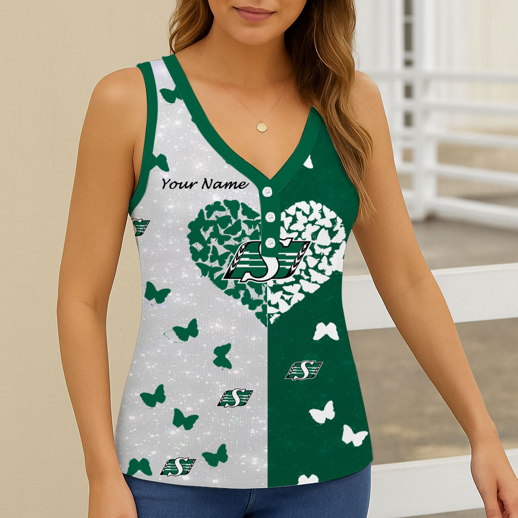 New CFL Personalized Women V-neck Sleeveless