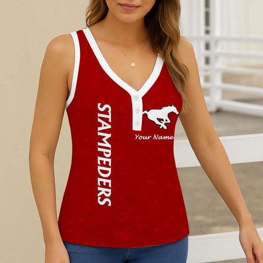 New CFL Personalized Women V-neck Sleeveless