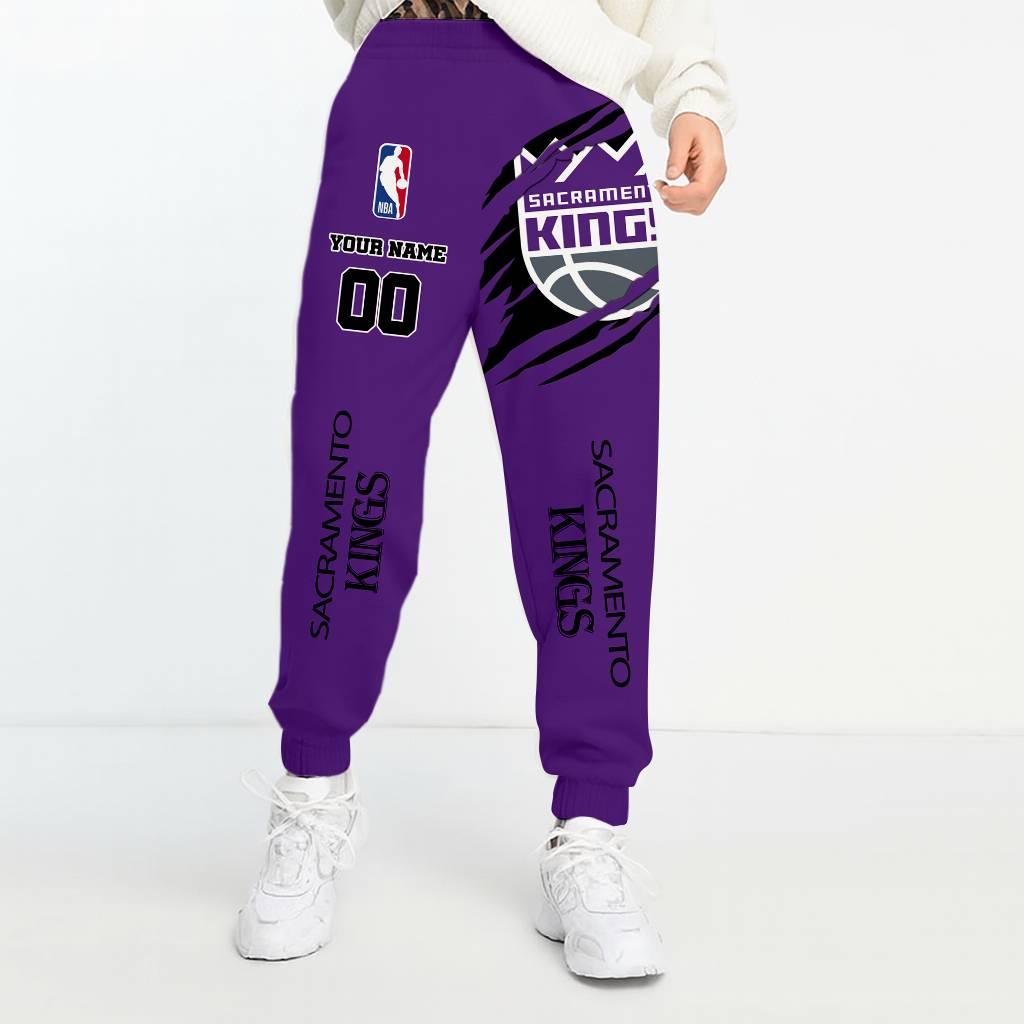 LIMITED EDITION - NEW CUSTOMIZED NBA16 SK SACRAMENTO KINGS UNISEX LONG PANTS