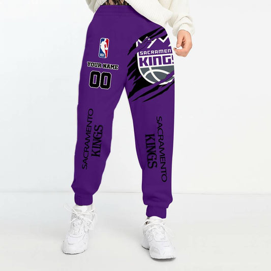 LIMITED EDITION - NEW CUSTOMIZED NBA16 SK SACRAMENTO KINGS UNISEX LONG PANTS