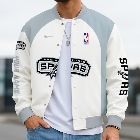 LIMITED EDITION - NEW CUSTOMIZED NBA23 SA SAN ANTONIO SPURS BASEBALL JACKET