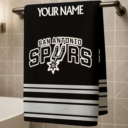LIMITED EDITION - NEW CUSTOMIZED NBA23 SA SAN ANTONIO SPURS BEACH & BATH TOWEL