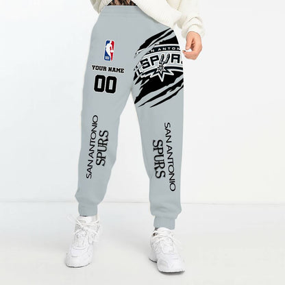 LIMITED EDITION - NEW CUSTOMIZED NBA23 SA SAN ANTONIO SPURS UNISEX LONG PANTS