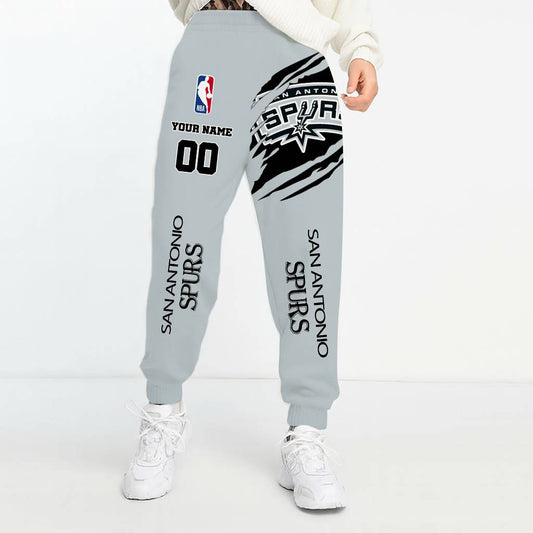 LIMITED EDITION - NEW CUSTOMIZED NBA23 SA SAN ANTONIO SPURS UNISEX LONG PANTS
