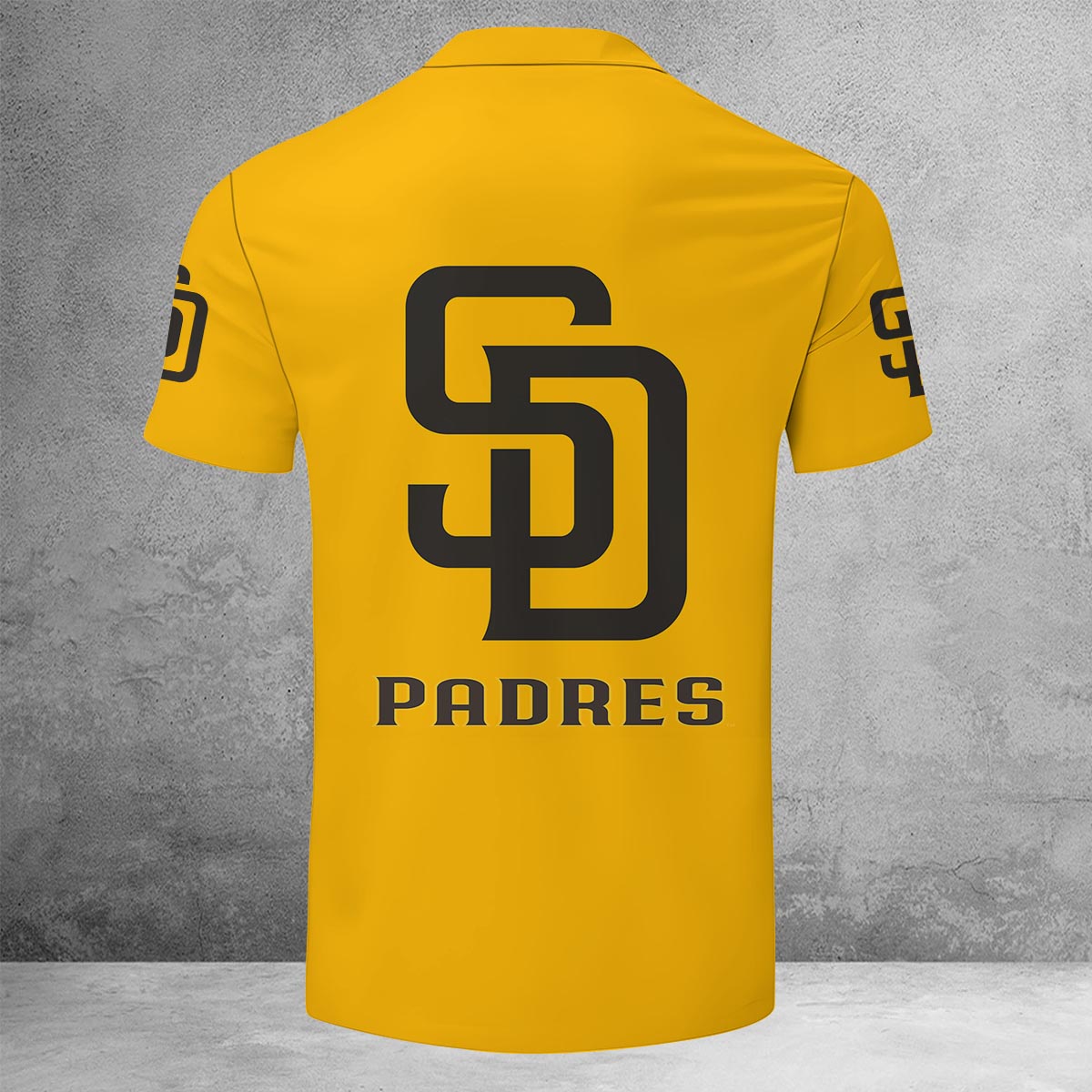 LIMITED EDITION - NEW CUSTOMIZED MLB18 SDP SAN DIEGO PADRES ZIP POLO SHIRT