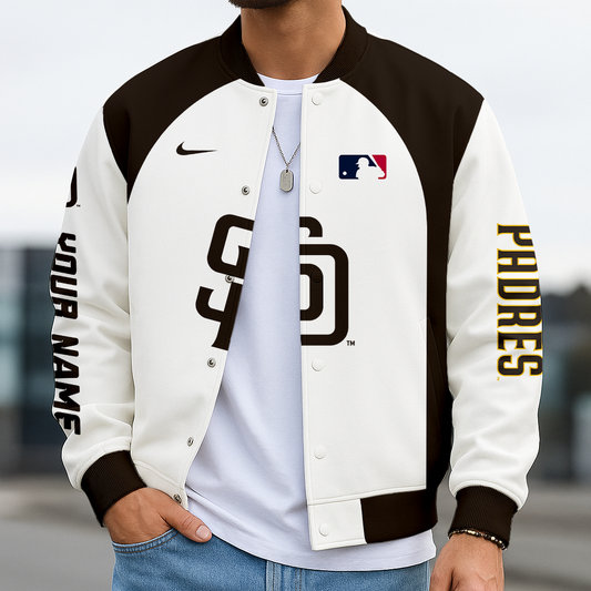 LIMITED EDITION - NEW CUSTOMIZED MLB18 SDP SAN DIEGO PADRES BASEBALL JACKET