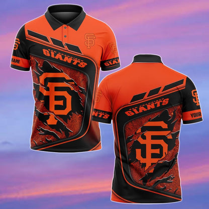 LIMITED EDITION - NEW CUSTOMIZED MLB06 SFG SAN FRANCISCO GIANTS POLO SHIRT
