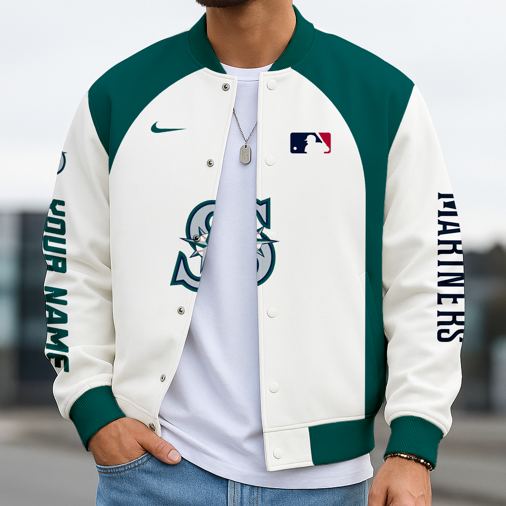 LIMITED EDITION - NEW CUSTOMIZED MLB14 SMS SEATTLE MARINERS BASEBALL JACKET