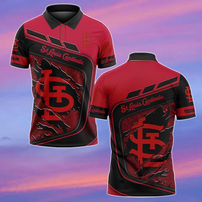 LIMITED EDITION - NEW CUSTOMIZED MLB24 SLC ST. LOUIS CARDINALS POLO SHIRT
