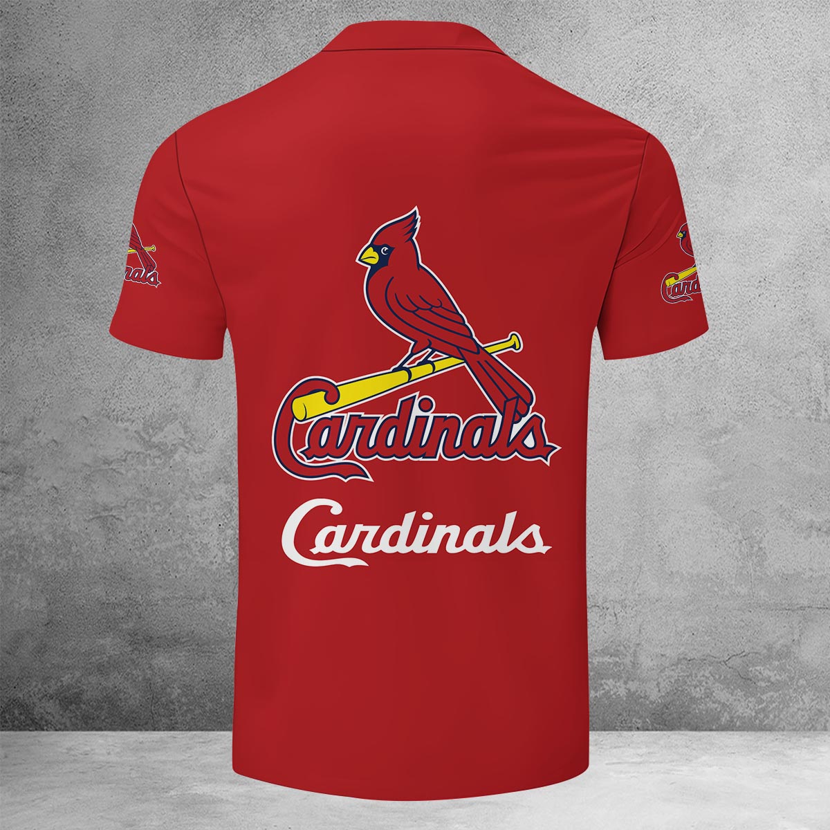 LIMITED EDITION - NEW CUSTOMIZED MLB24 SLC ST. LOUIS CARDINALS ZIP POLO SHIRT