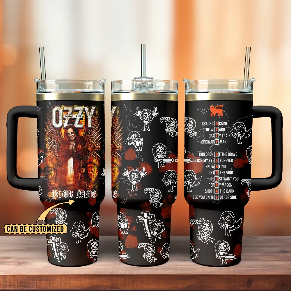 NEW PREMIUM BLACK SABBATH  X OZZY OSBOURNE 40 OZ TUMBLER