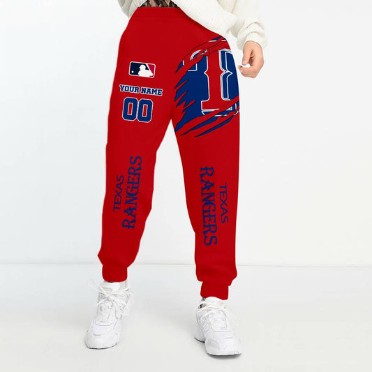 LIMITED EDITION - NEW CUSTOMIZED MLB08 TRS TEXAS RANGERS UNISEX LONG PANTS