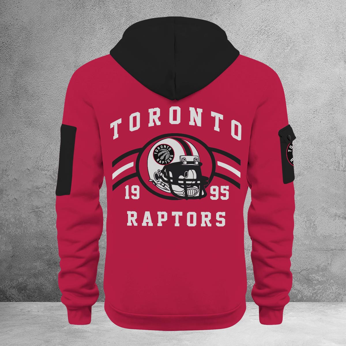 LIMITED EDITION - NEW CUSTOMIZED NBA24 TR TORONTO RAPTORS QUARTER ZIP HOODIE