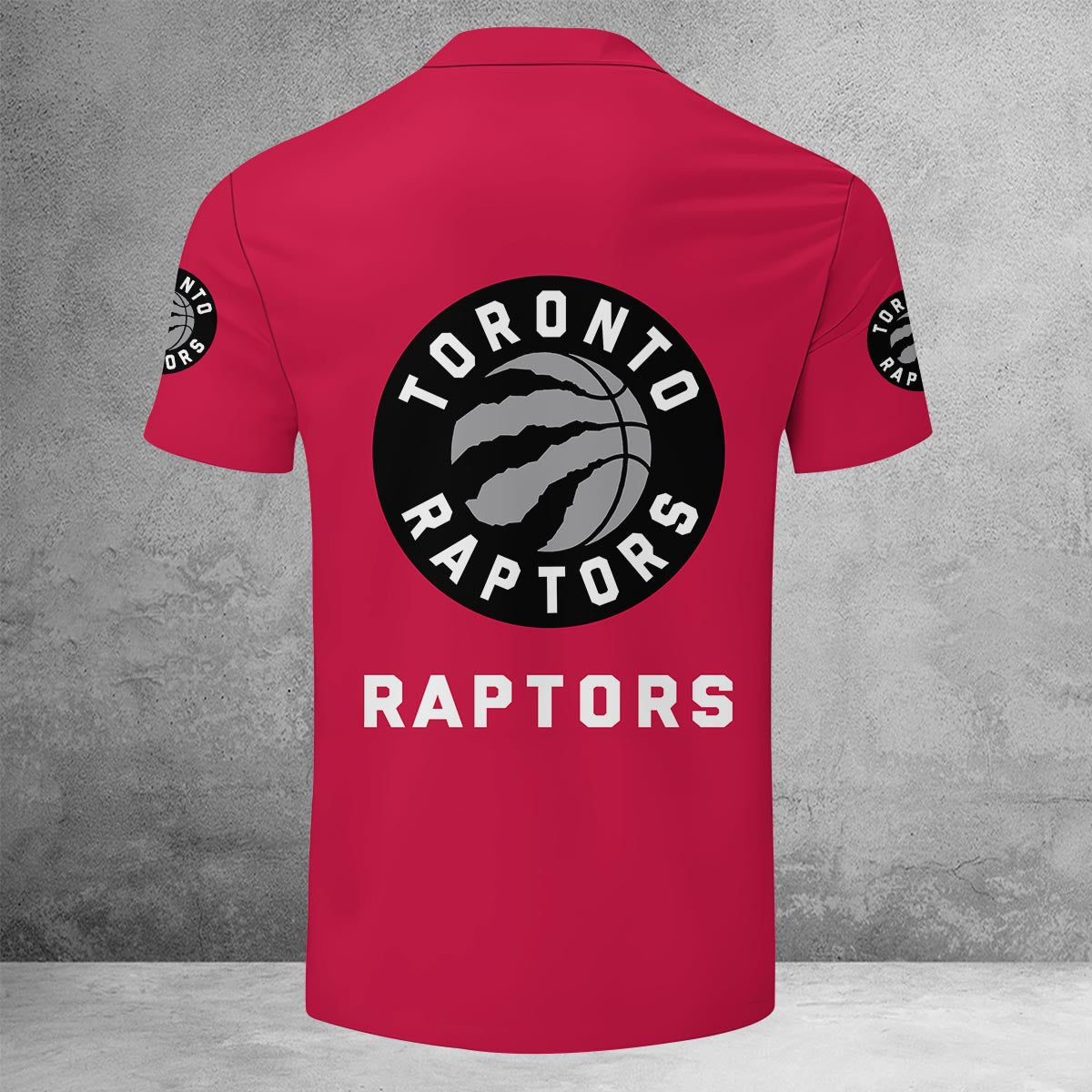 LIMITED EDITION - NEW CUSTOMIZED NBA24 TR TORONTO RAPTORS ZIP POLO SHIRT