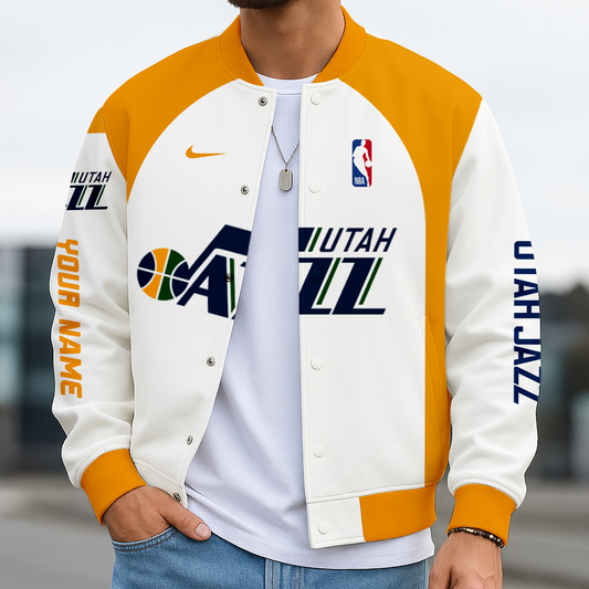 LIMITED EDITION - NEW CUSTOMIZED NBA29 UJ UTAH JAZZ BASEBALL JACKET
