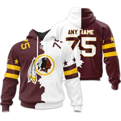 LIMITED EDITION - NEW CUSTOMIZED NFL12 WTC WASHINGTON COMMANDERS HOME MIX AWAY T-SHIRT, POLO, HOODIE & JACKETS