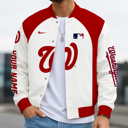 LIMITED EDITION - NEW CUSTOMIZED MLB28 WNS WASHINGTON NATIONALS BASEBALL JACKET