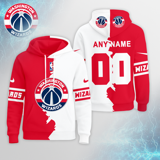 LIMITED EDITION - NEW CUSTOMIZED NBA28 WW WASHINGTON WIZARDS UNISEX T-SHIRT, POLO, HOODIE & JACKETS