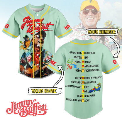 NEW PREMIUM JIMMY BUFFETT BASEBALL JERSEY