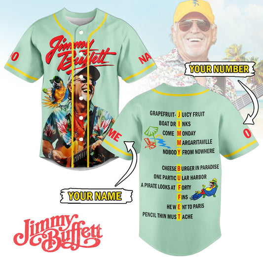 NEW PREMIUM JIMMY BUFFETT BASEBALL JERSEY