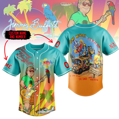 NEW PREMIUM JIMMY BUFFETT BASEBALL JERSEY