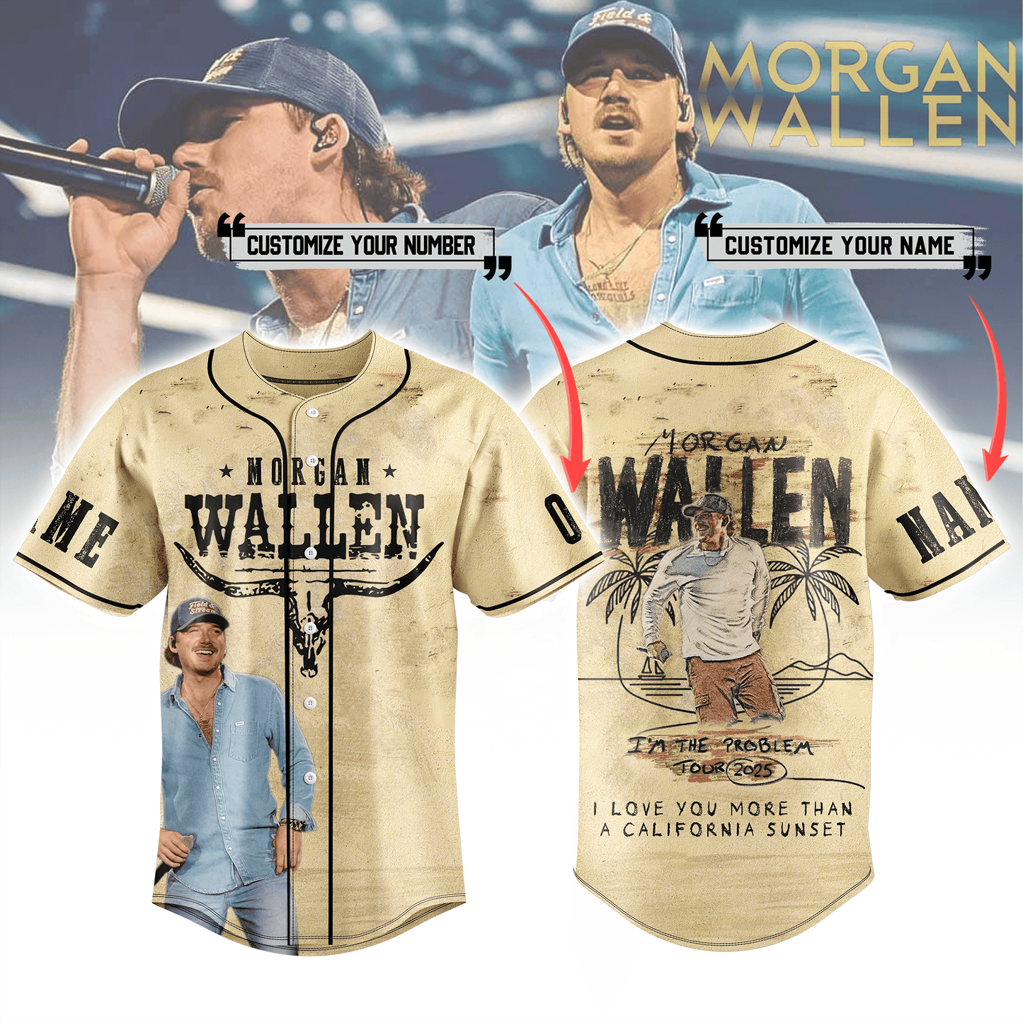 Morgan Wallen Baseball Jersey