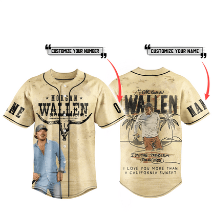 Morgan Wallen Baseball Jersey