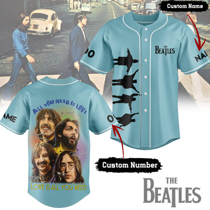NEW PREMIUM THE BEATLES BASEBALL JERSEY