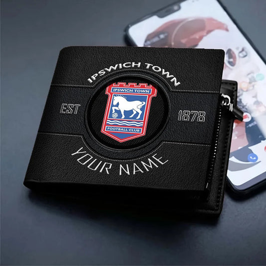 New EPL Customized Black & Brown Leather Wallet