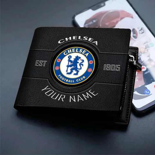 New EPL Customized Black & Brown Leather Wallet