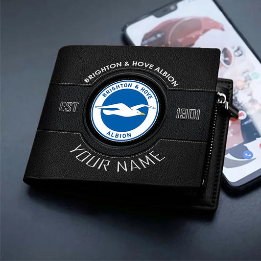 New EPL Customized Black & Brown Leather Wallet