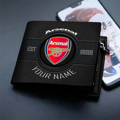New EPL Customized Black & Brown Leather Wallet
