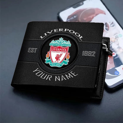 New EPL Customized Black & Brown Leather Wallet