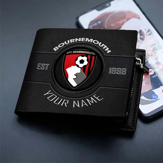 New EPL Customized Black & Brown Leather Wallet