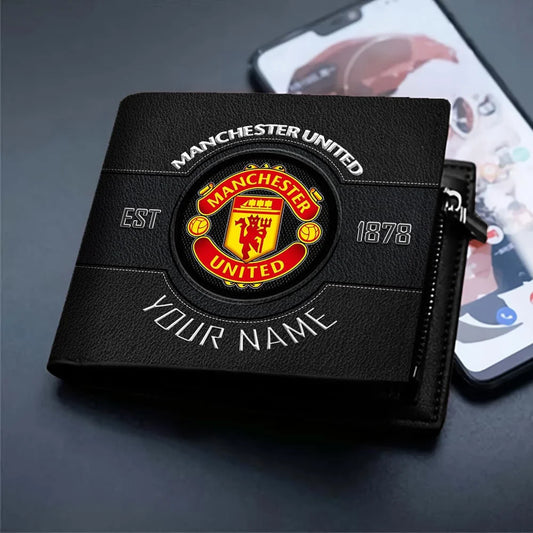 New EPL Customized Black & Brown Leather Wallet