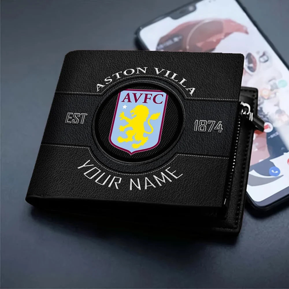 New EPL Customized Black & Brown Leather Wallet