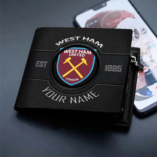 New EPL Customized Black & Brown Leather Wallet
