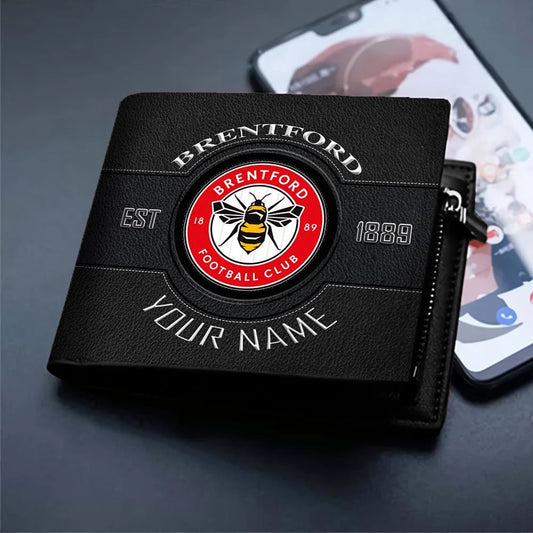 New EPL Customized Black & Brown Leather Wallet