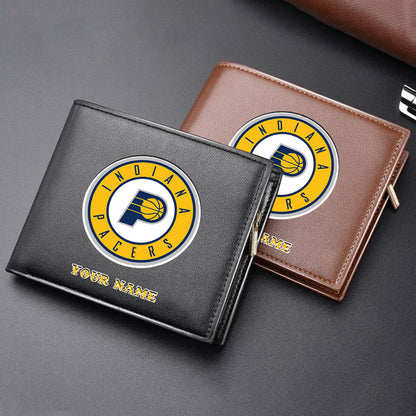 LIMITED EDITION - NEW CUSTOMIZED NBA06 IP INDIANA PACERS LEATHER WALLET