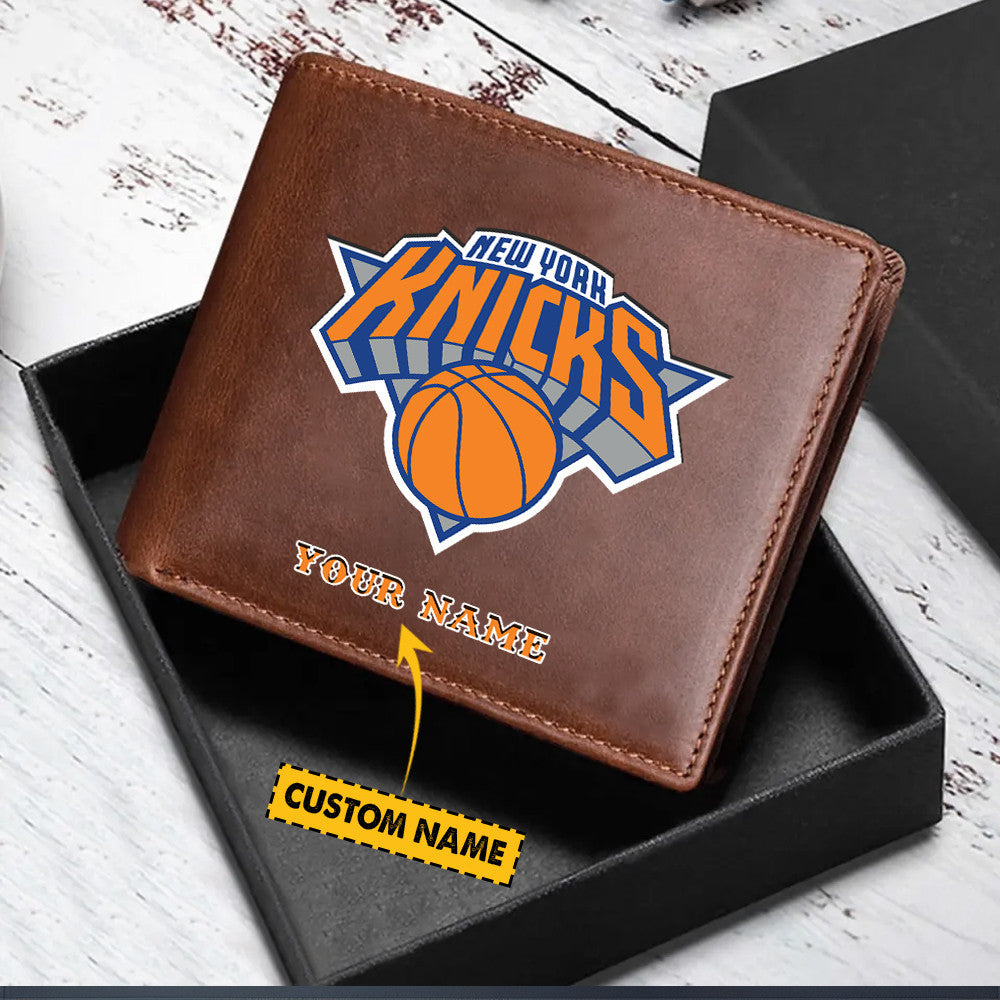 LIMITED EDITION - NEW CUSTOMIZED NBA04 NY NEW YORK KNICKS LEATHER WALLET